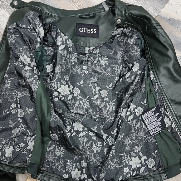 Guess Green Moto Jacket - Picture 11 of 13